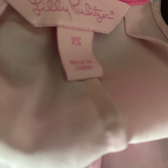 Lily Pulitzer Silk Lulu Flamingo Rogan Vibrant Tropical Halter Resortwear Top XS - Picture 3 of 12